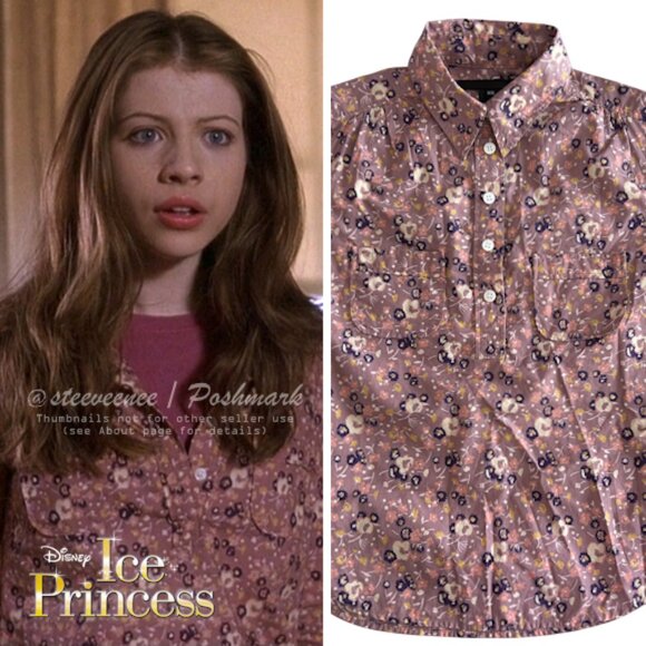 Vintage Y2K Floral Print Button Down Shirt ASO Ice Princess - Picture 2 of 7